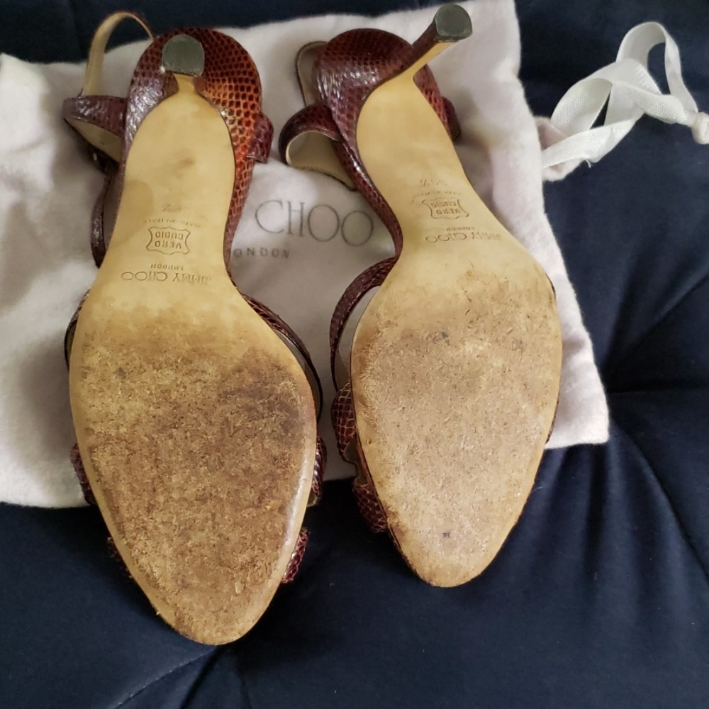 100% Auth Jimmy Choo Python Sandals - image 3